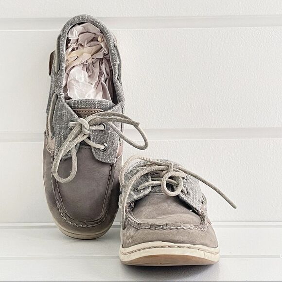 Sperry Top-Sider Ivyfish Sparkle Grey Boat Shoes - Picture 3 of 12